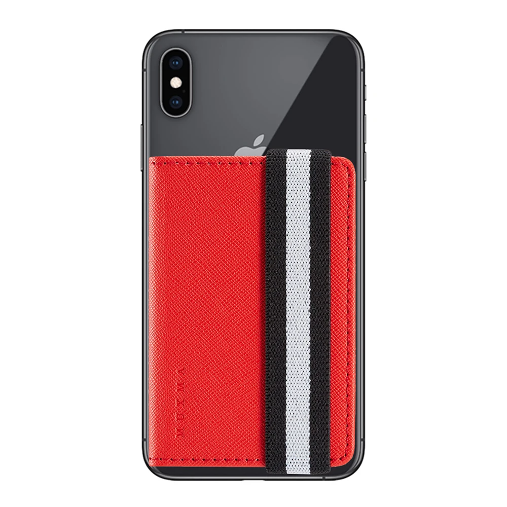 Холщовый кожаный держатель для карт наклейка для iPhone 11 Pro X XR XS Max 6 6S 7 8 Plus samsung Note 10 S10 S9 A50 A70 чехол для телефона подставки