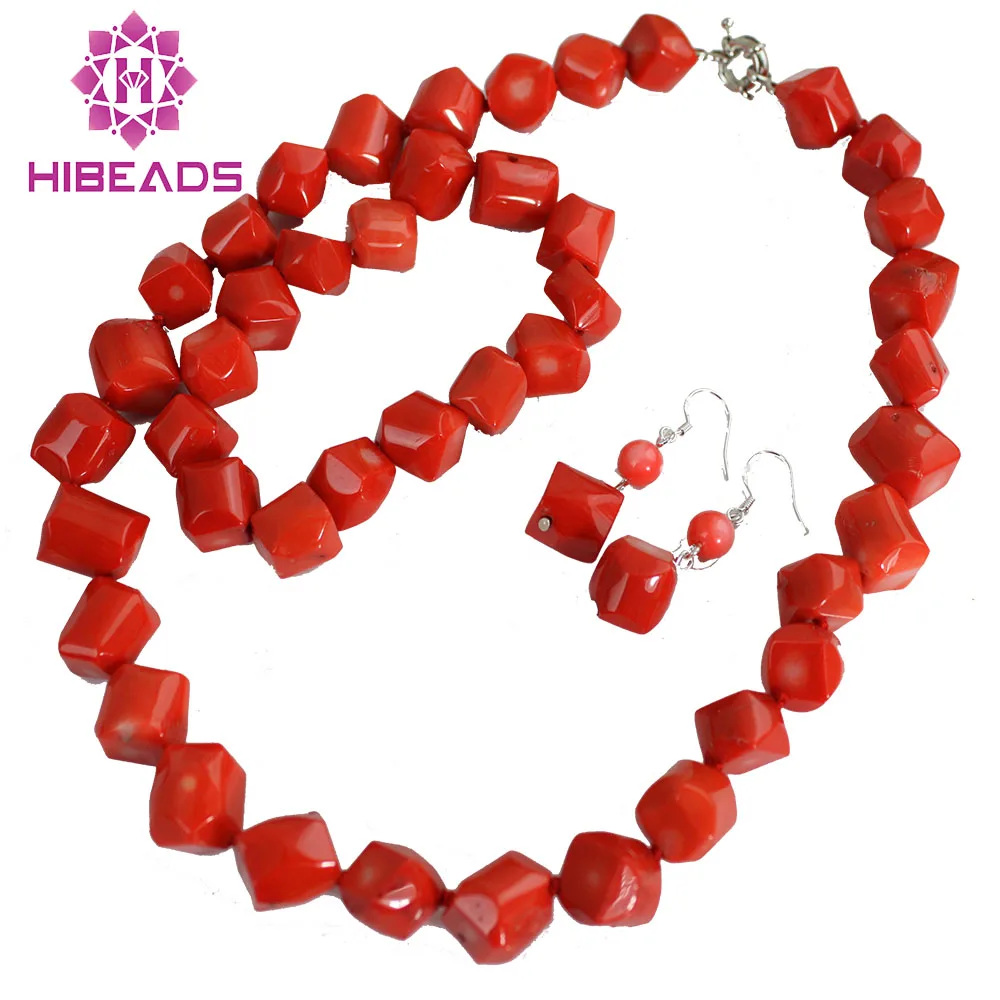 Комплект ювелирных изделий в африканском стиле розовый коралловый комплект