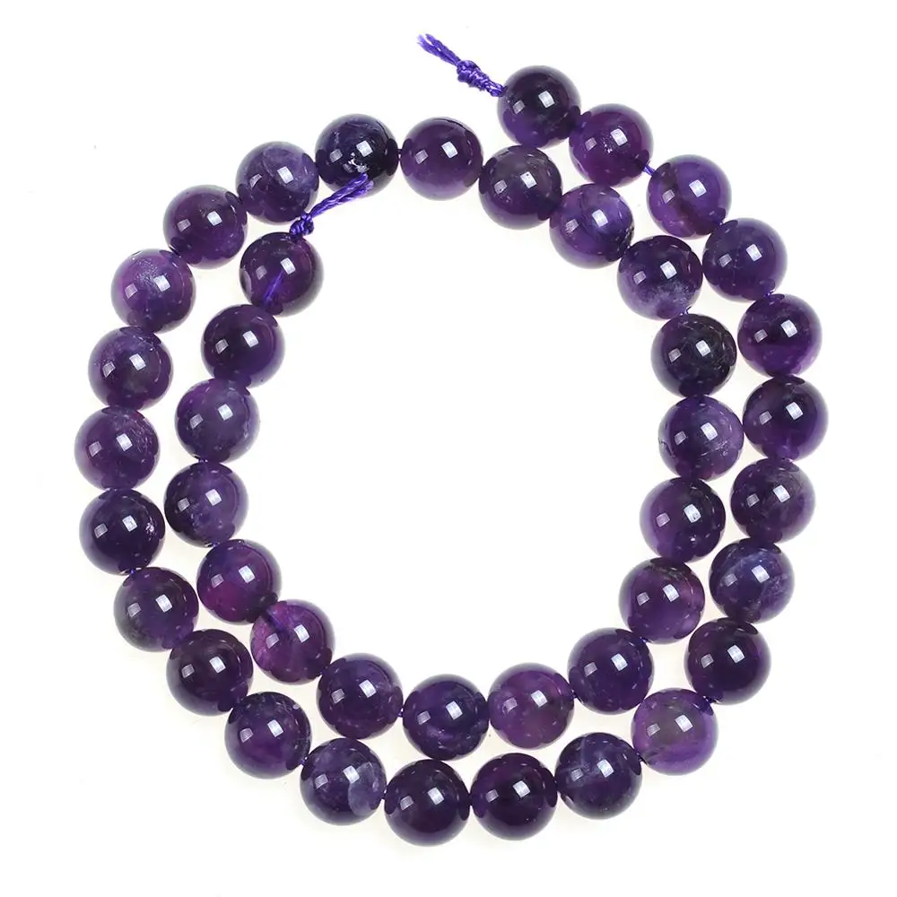 АААА качественные круглые пурпурные аметисты хрустальные бусины из