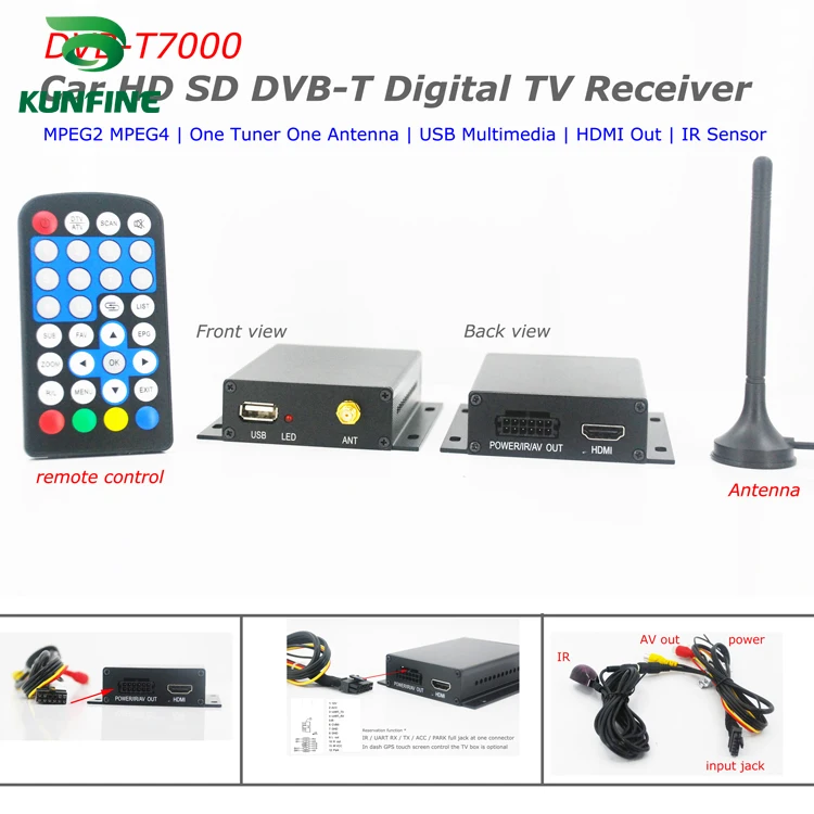 12-24 В Автомобильный приемник DVB-T HDTV One тюнер MPEG4 MPEG2 | Автомобили и мотоциклы