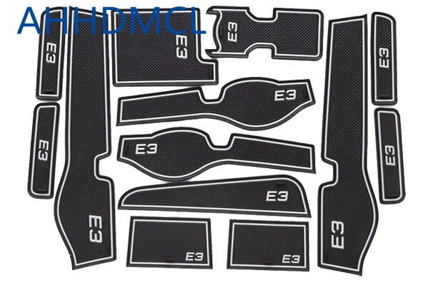 

AHHDMCL Car Door Groove Mat Gate Slot Cup Armrest Storage Pad Mat For Chery E3