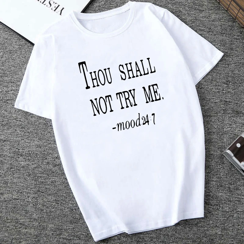 Женская футболка с надписью You Shall Not Try Me модная Share Mom Wife Feminist 2019|Футболки| |