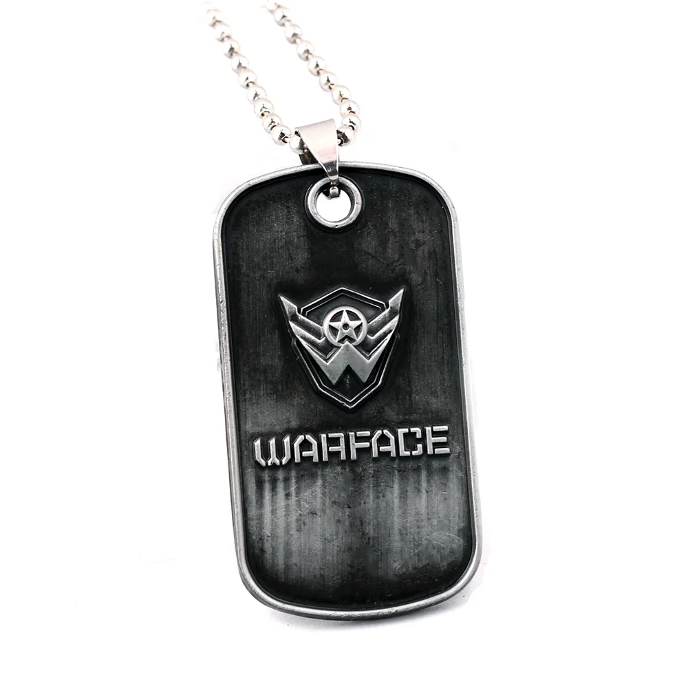 Новая Мода 2017 высокое качество Warface колье брелок металлическая собачья бирка