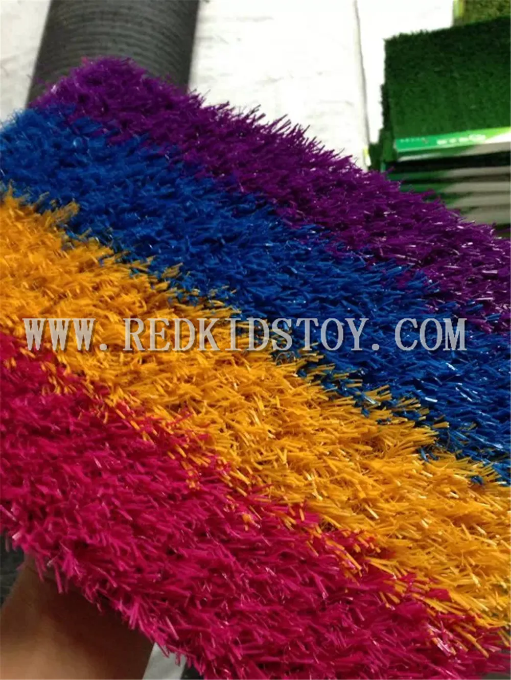 1X1M Exported to Costa Rica Pile Height 25mm 5 Years Quality Colorful Fake Grass for School Runway Anti-UV HZ-2308 | Спорт и