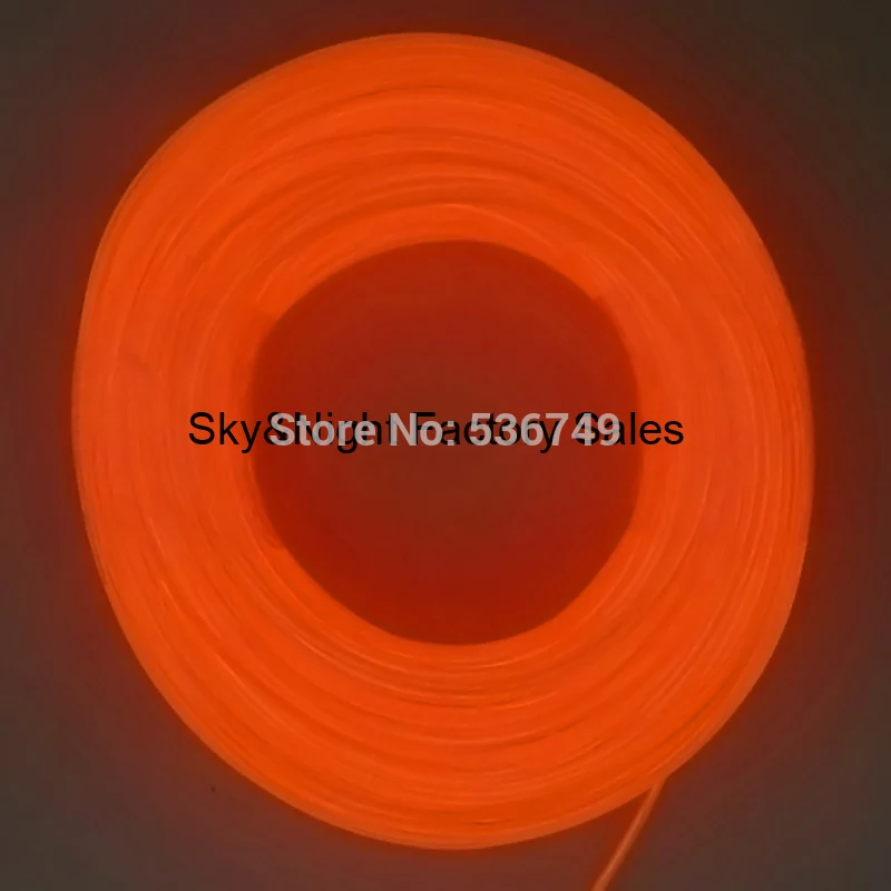 

3,2 мм-100 м-(оранжевый) Гибкий неоновый EL провод веревка труба El свет + бесплатная доставка