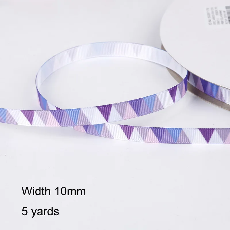 Color 04 5yards 10 мм Ручная работа многоцветный геометрический узор корсажная лента Свадьба Рождество декорация рукоделие хобби швейная одежда аксессуары - Цвет: Color 04 5yards