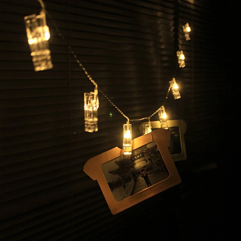 10 светодиодный ных зажимов для фотографий сделай сам гирлянда с s-образной картой