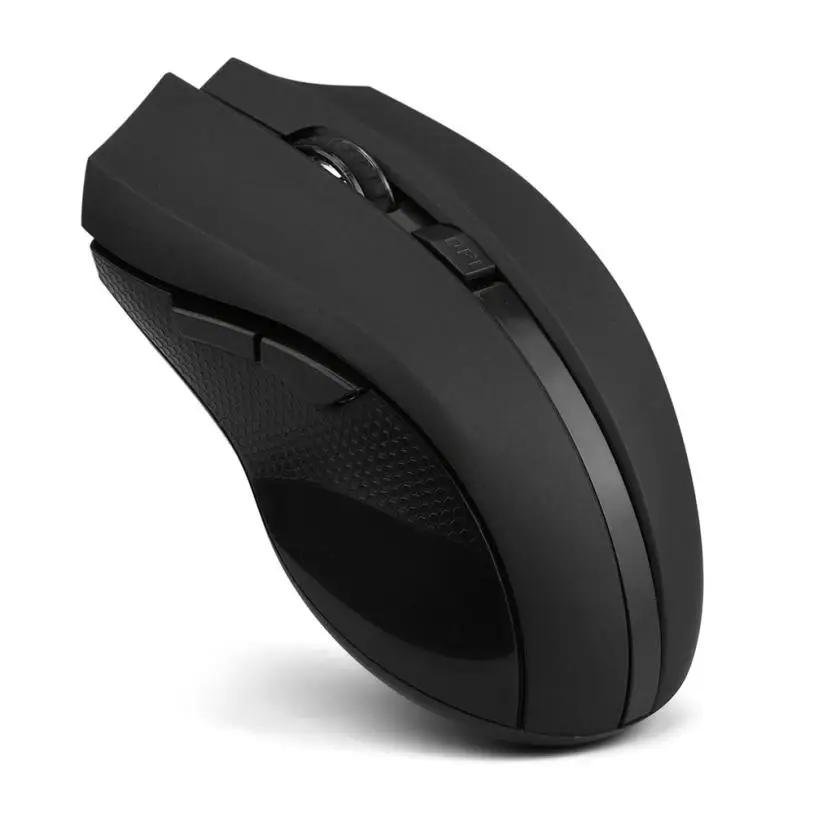 black HIPERDEAL Компьютерные периферийные устройства Беспроводные 2,4 ГГц оптическая мышь Мыши для ноутбука ПК компьютер+ USB приемник Au7 - Цвет: black