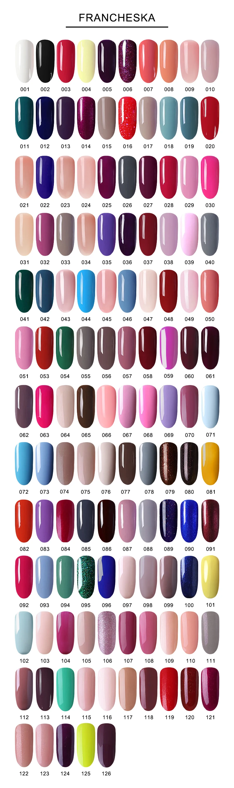 Francheska color01-36 Гель-лак для ногтей замачиваемый Гель-лак для ногтей unha nail art gellak nagels spulletjes lakiery hybrydowe лак