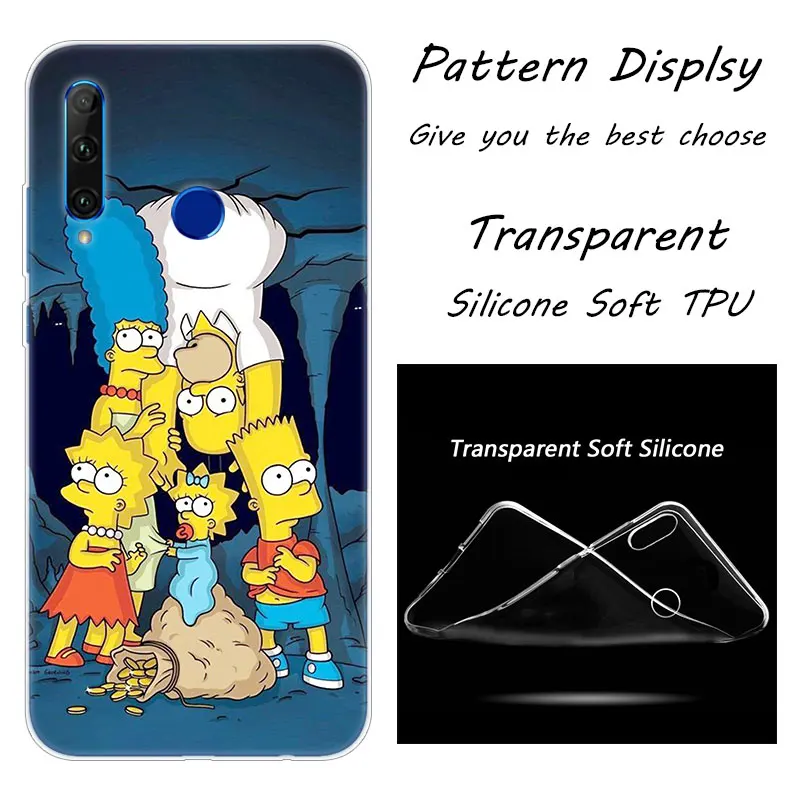 001 Модный мягкий силиконовый чехол Homer Simpson для Huawei Honor 20 20i 10 9 8 Lite 8X 8C 8A 8S 7S 7A Pro View 20 - Цвет: 001