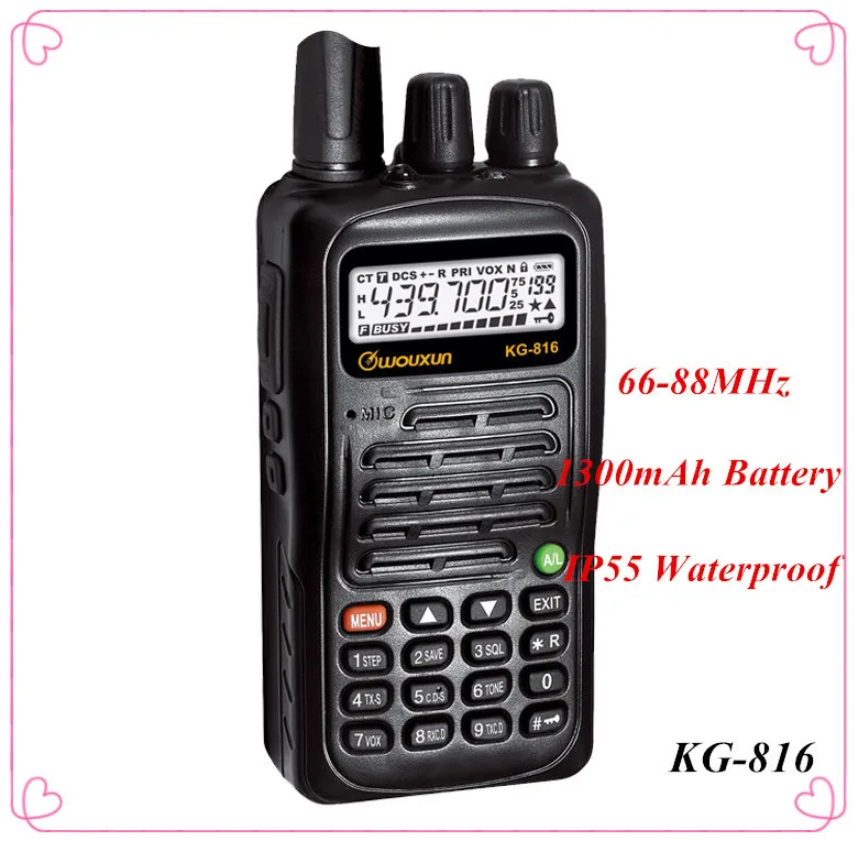 WOUXUN kg 816 66 88 мГц \ 70 двухстороннее радио CTCSS и DCS сканирования с 1300 мАч Батарея|radio
