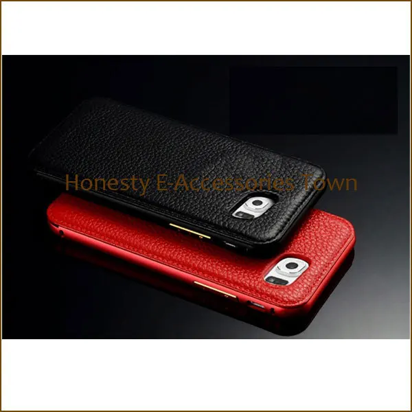 30 Pc/lot Aluminum Frame + PU Leather Back 2in1 Cover Cases 5.1&quot Inch For Samsung Galaxy S6 G9200 G9208 G9209 Multi-Color |