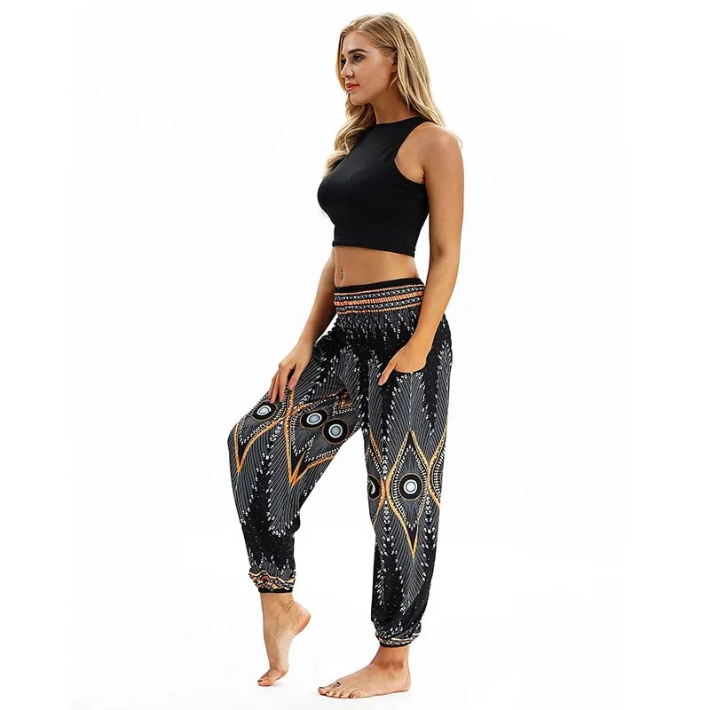 Женские шаровары для путешествий и отдыха быстросохнущие спортивные штаны йоги