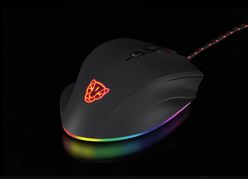 Motospeed V80 RGB профессиональная игровая мышь 5000 dpi геймерская USB компьютерная Проводная оптическая мышь с подсветкой дыхательный светодиодный для ПК ноутбука