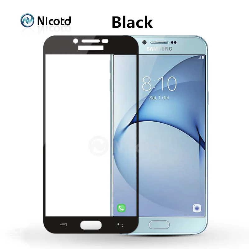 Nicotd 2 шт./лот полное покрытие закаленное Стекло для samsung Galaxy A9 Note3 Note4 note5 S7 S6 s5 S4 C5 c7 C9 Pro Экран протектор