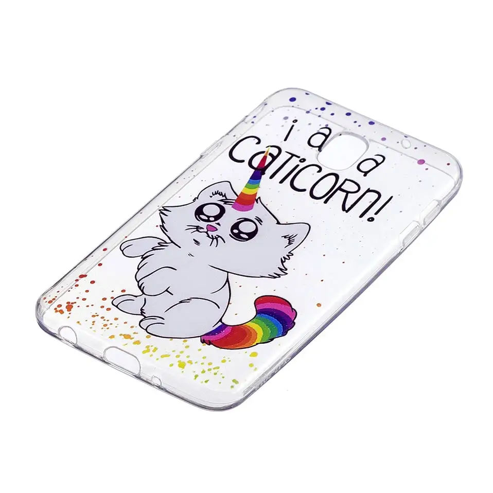 Чехол для телефона samsung J2 J4 J6 2018 Coque с изображением милой радуги и cat из