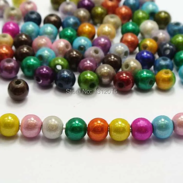 Бесплатная доставка DIY 3d иллюзия чудо смешанные цвета Акриловые круглые бусины 6