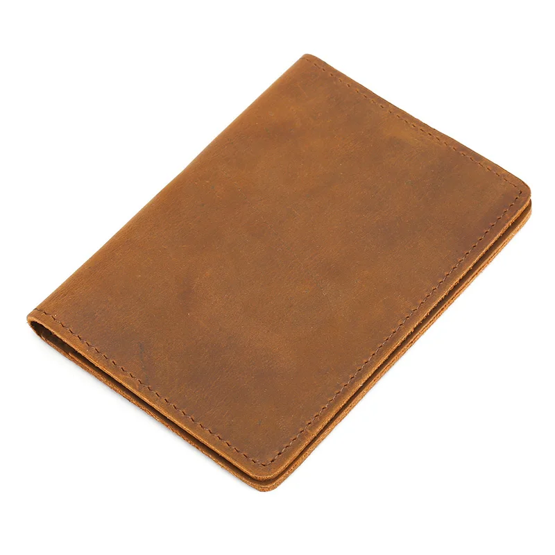 Черный Ангел из натуральной кожи Для мужчин обложки для паспорта Crazy horse кожа