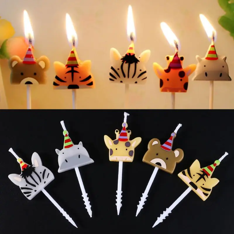 5 шт./компл. Милая свечка фотоформа карнавальные свечи для дня рождения с