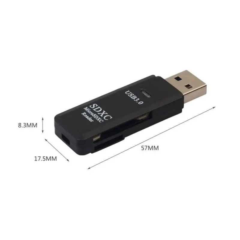 Высокое качество usb 3 0 мульти 2 в 1 кард ридер адаптер для SD/TF SD micro PC компьютера