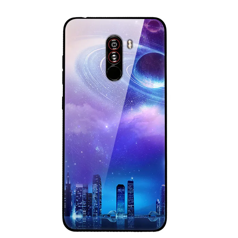 Для xiaomi POCOPHONE F1 POCO F1 6 ГБ 64 Гб чехол из закаленного стекла с изображением планеты Космос чехол из стекла для xiaomi Poco F1 Pocophone F1
