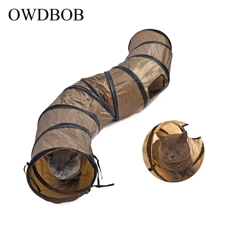OWDBOB "S" туннель для кошек Забавный игровой туннель для кошки Складная собака кошка игрушка «туннель» объемный котенок щенок кролик играть туннель товары для домашних животных