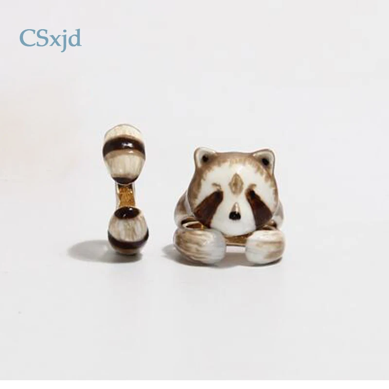 Новое эмалированное глазурованное изысканное кольцо CSxjd с милым медведем