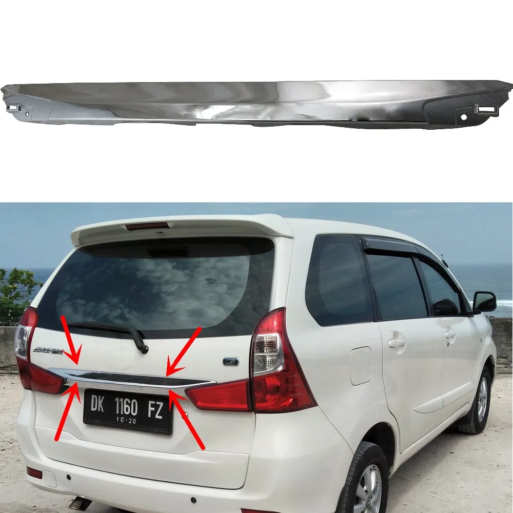 Высококачественная хромированная крышка багажника ABS для Toyota Daihatsu Xenia Avanza автостайлинг