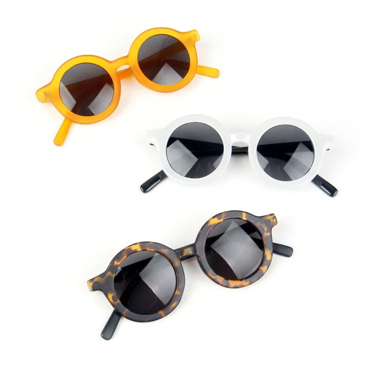 Винтажные круглые очки детские очки Oculos de sol очки для мальчиков и девочек винтажные Oculos de sol UA400 Оттенки для детей