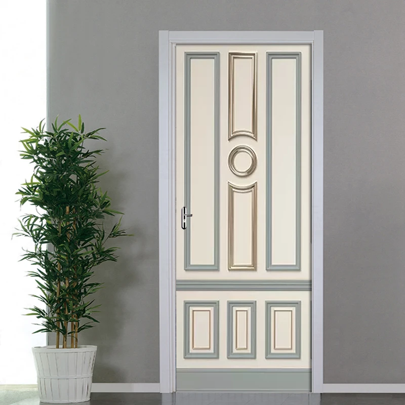 Обновление дверей самоклеящиеся рельефные 3d рисунки простой домашний декор