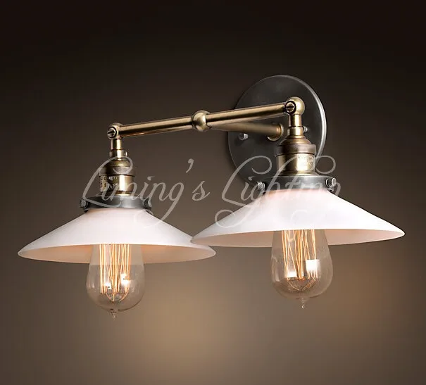 Скандинавский светильник Лофт Двойные головки Настенные светильники кантри