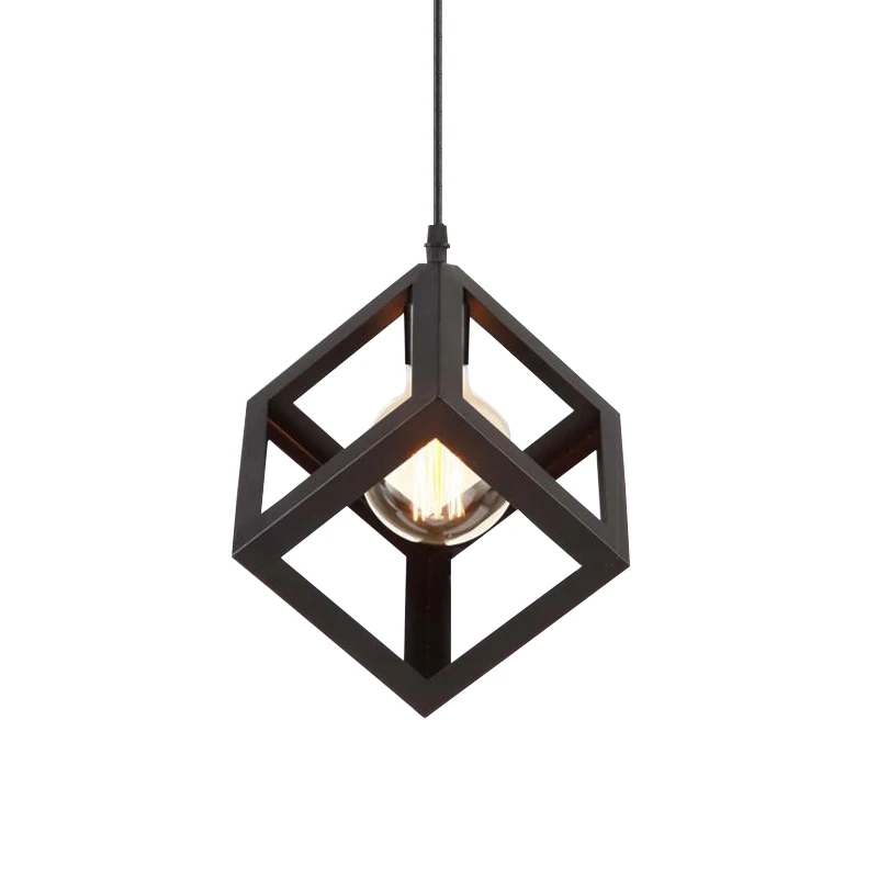 Винтажный куб подвесной светильник современный промышленный для баров