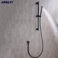 aodeyi black sus 304 stainless steel sliding adjustable bar shower bar shower head holder bathroom bar brass handheld pvc hose