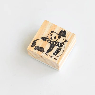 D 4x4cm 1 шт. мультяшная Милая Толстая панда Деревянный штамп DIY Ремесло Деревянные и резиновые штампы для скрапбукинга канцелярские товары Скрапбукинг Стандартный штамп - Цвет: D 4x4cm