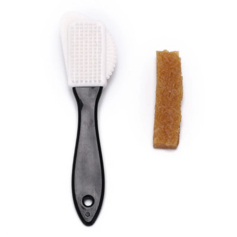 1pcs 3-sides cleaning brush+ rubber eraser for suede nubuck shoes boot cleaner - Цвет: 1pcs