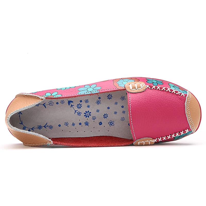 New Design Fashion Women's Flats Loafers Leather Shoes Moccasins Woman Loafer Slip on Casual Comfortable for Women Rubber | Обувь