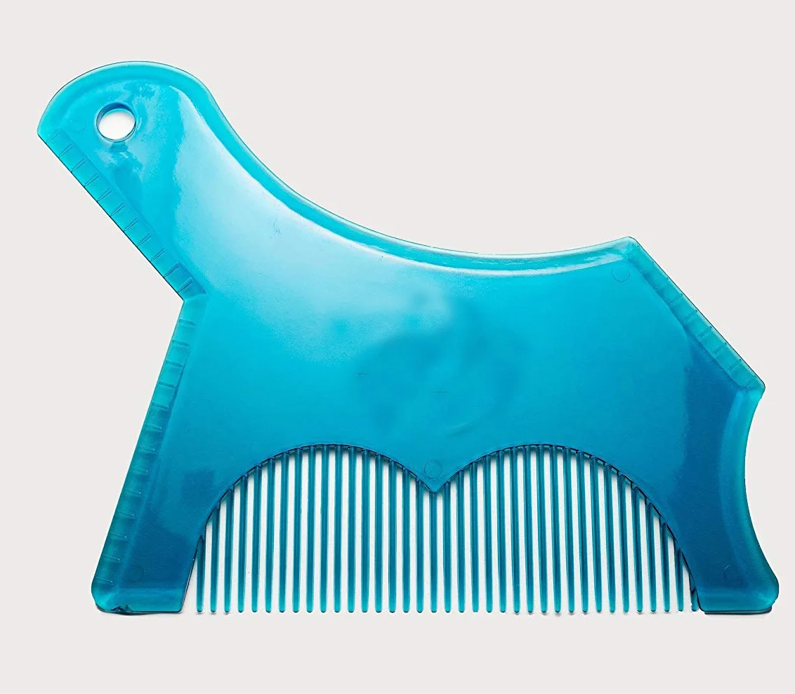 blue Инновационный дизайн, форма для бороды, обрезка, формирователь, шаблон, руководство для бритья или трафарет, полноразмерная Расческа для укладки - Цвет: blue