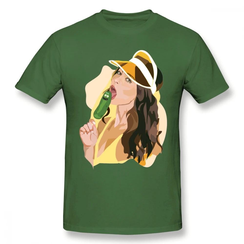 Riley Reid Funny Pickle футболка с надписью «Rick» для мужчин Повседневная футболка с круглым вырезом S-6XL размера плюс Homme - Цвет: Армейский зеленый