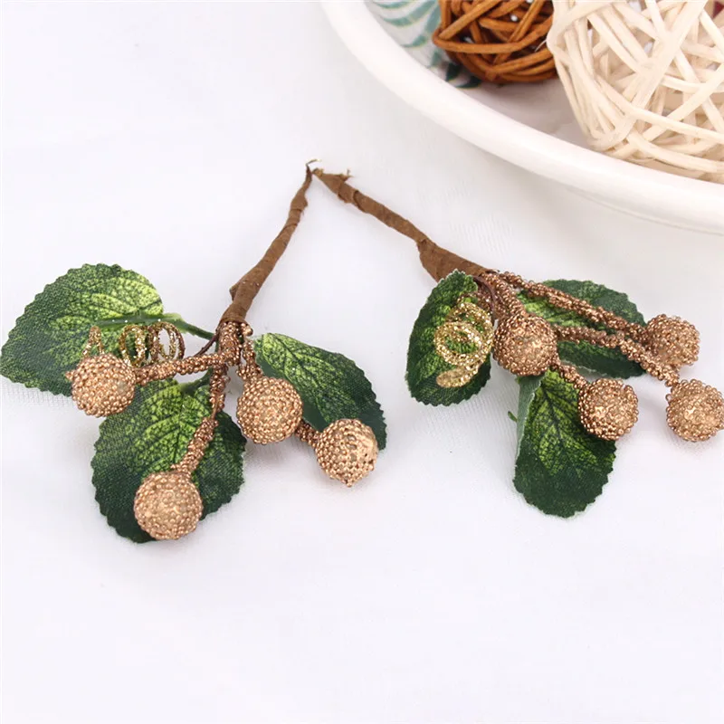 Мини Искусственные цветы к Рождеству Pinecone Сумочка DIY аксессуары для рождественских открыток пластиковые поддельные фрукты с рождественским растением в горшках
