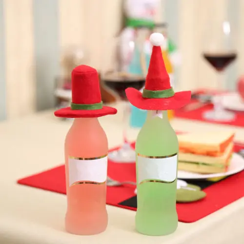 Хит Рождественская Крышка для бутылки вина Санта Клауса декор стола вечерние