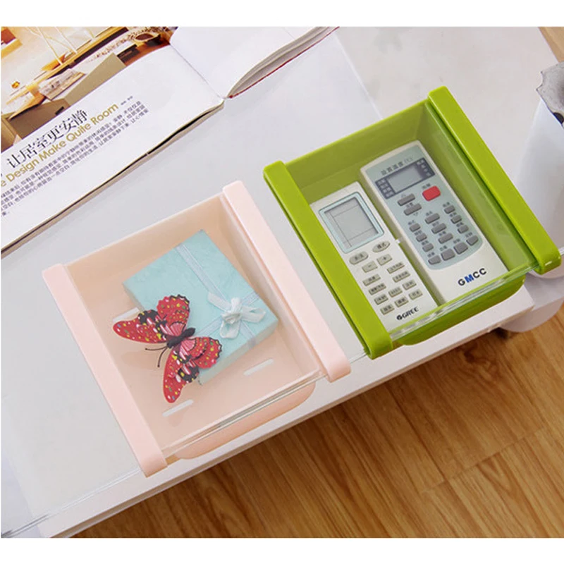 4 Colors Kitchen Fridge Freezer Space Saver Organizer Storage Rack Shelf Holder High Quality Housekeeping Container Organizers