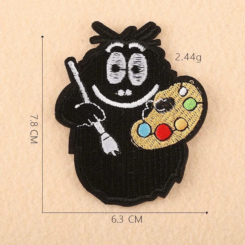 9 Мультфильм милый Barbapapa вышитые термонаклейки наклейки для одежды 3D Diy Kawaii аниме звезда аппликации шапки обувь джинсы Декор - Цвет: 9
