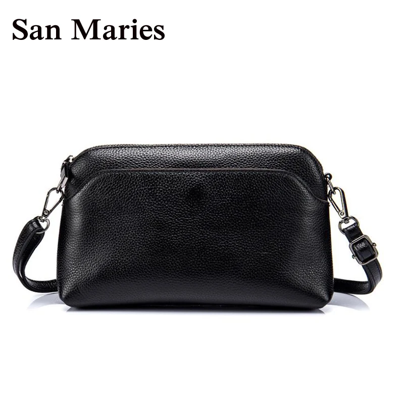 San Maries, корейская мода, Воловья кожа, женская маленькая сумка-мессенджер, сумки через плечо, дамская сумочка, повседневная, дорожная, для телефона, клатч