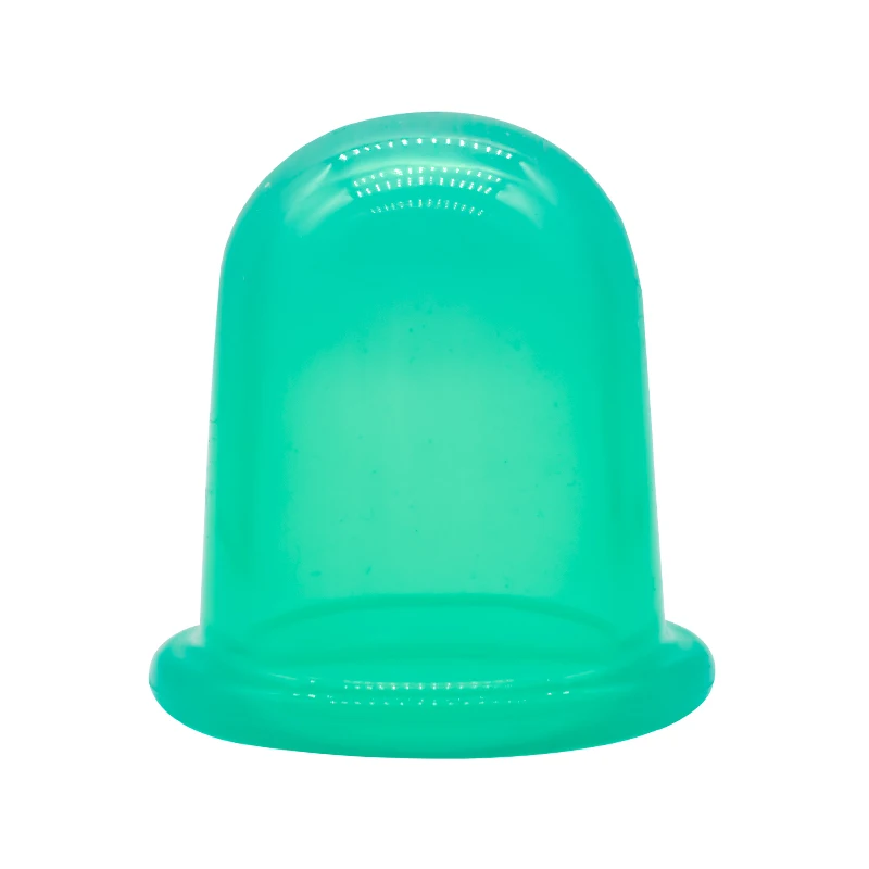 1pcs-L-Green Вакуумные банки для массажа тела, удобный массажер для шеи и спины, силиконовые массажные банки для релаксации - Цвет: 1pcs-L-Green