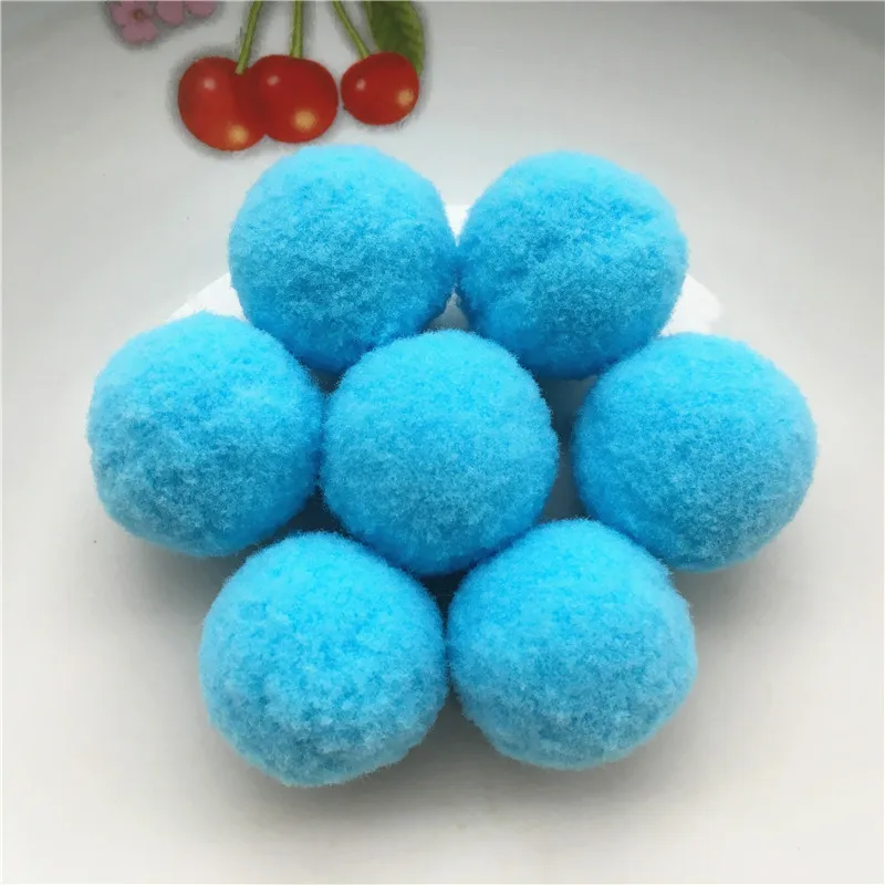 C7 Lake Blue 20 г(20 шт) 30 мм разноцветный помпон меховые поделки DIY мягкие помпоны для детей игрушки мобильный телефон Свадебные украшения дома аксессуары - Цвет: C7 Lake Blue