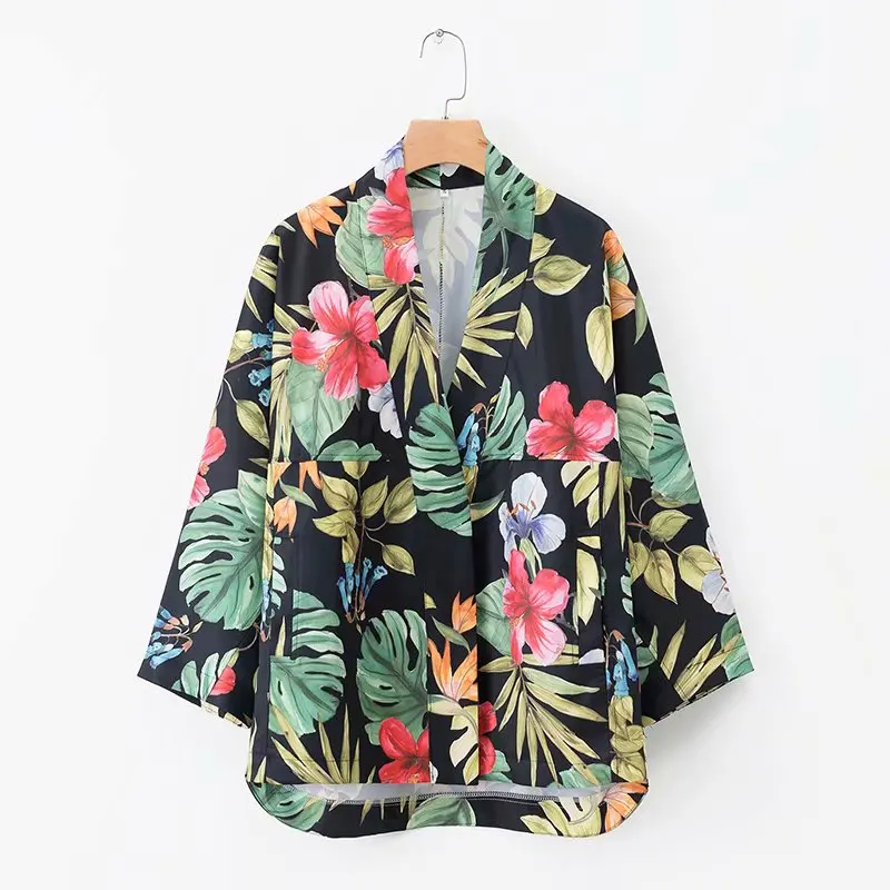 JuneLove женский цветочный принт Boho блейзеры женские костюмы праздничные повседневные пояса свободные женские наборы верхняя одежда Винтажные эластичные шорты