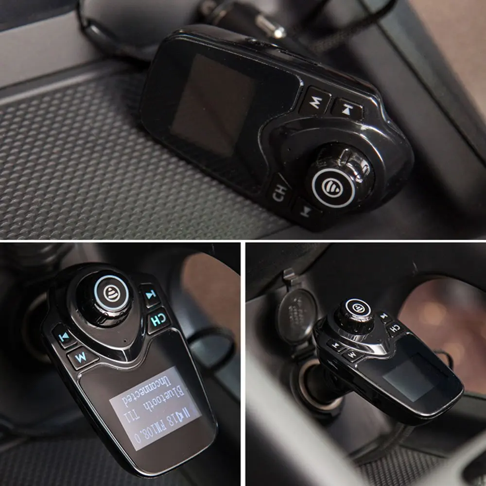 Автомобильный MP3 плеер T11 FM передатчик беспроводной Bluetooth радиоадаптер зарядное