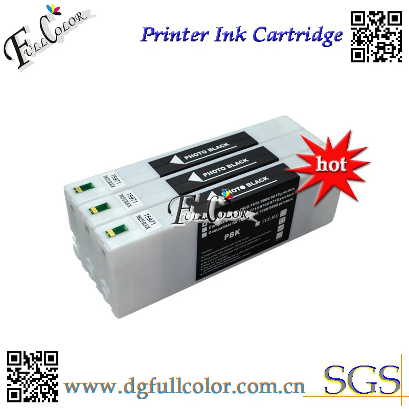 DHL Free shipping 20 Pcs 11color 700ML compatible ink cartridge with chip and pigment ink for epsn stylus pro 7910/9910