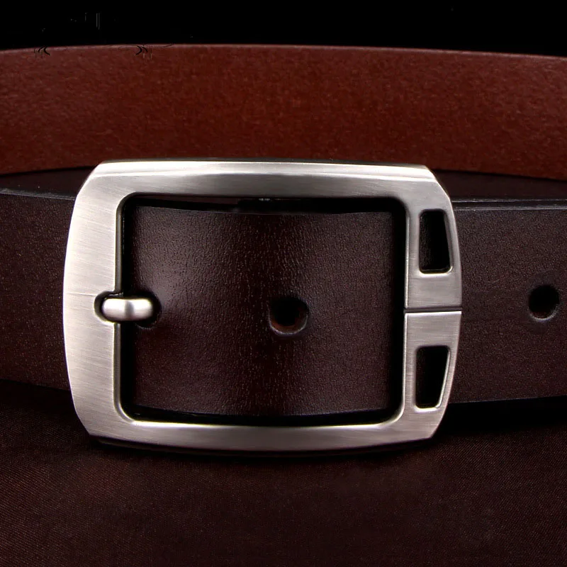 Кожаный ремень YBT для мужчин брендовый винтажный с пряжкой джинсов Модный