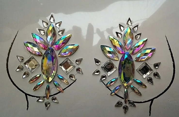Наклейка Bindi Ручной Работы Бохо и Племенной Стиль тела Декор стикер можно наклеить на самоклеющиеся драгоценные камни грудь наклейка на сосок